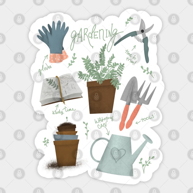 Gardening Lover Starter Pack Sticker by meadowstudioandco